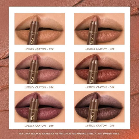 Matte Lip Liner in Brown Tube for Long-lasting, Smooth Contouring, Non-smearing, for Contouring and Filling Lips Lip